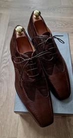 nw. Sjiek Fabiano Ricci schoenen donkerbr. leder/suede mt 44, Bruin, Fabiano Ricci, Nieuw, Ophalen of Verzenden