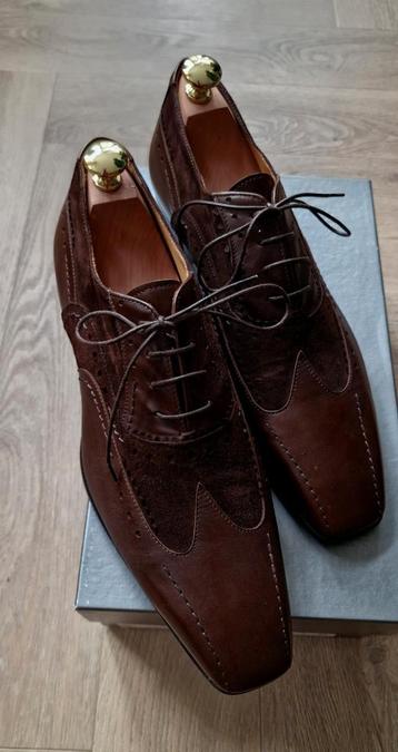 nw. Sjiek Fabiano Ricci schoenen donkerbr. leder/suede mt 44 beschikbaar voor biedingen