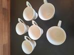 Recamier 6 cremekleurige kopjes. Design model., Antiek en Kunst, Ophalen