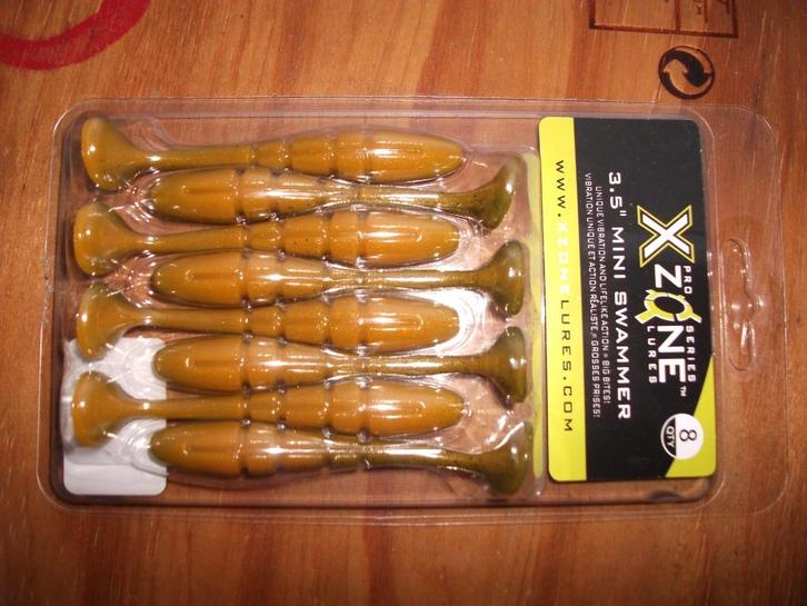 8 stuks X-Zone Mini Swammer roofvis shads / kunstaas shads, Watersport en Boten, Hengelsport | Zeevissen, Nieuw, Overige typen