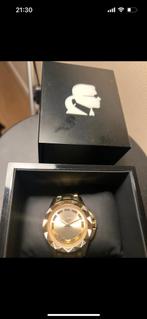 Karl Lagerfeld horloge - Zo goed als nieuw!, Sieraden, Tassen en Uiterlijk, Horloges | Dames, Polshorloge, Zo goed als nieuw, Goud