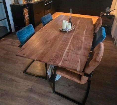 Eetkamerstoelen - Set van 5, Huis en Inrichting, Stoelen, Nieuw, Vier, Metaal, Stof, Ophalen