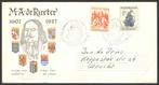 Nederland FDC E30 Met Adres, Michiel de Ruyter 1957, Postzegels en Munten, Postzegels | Eerstedagenveloppen, Ophalen of Verzenden