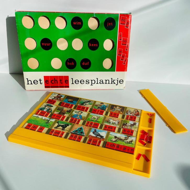 vintage Het echte Leesplankje -in originele doos- retro 60's, Antiek en Kunst, Antiek | Speelgoed, Ophalen of Verzenden