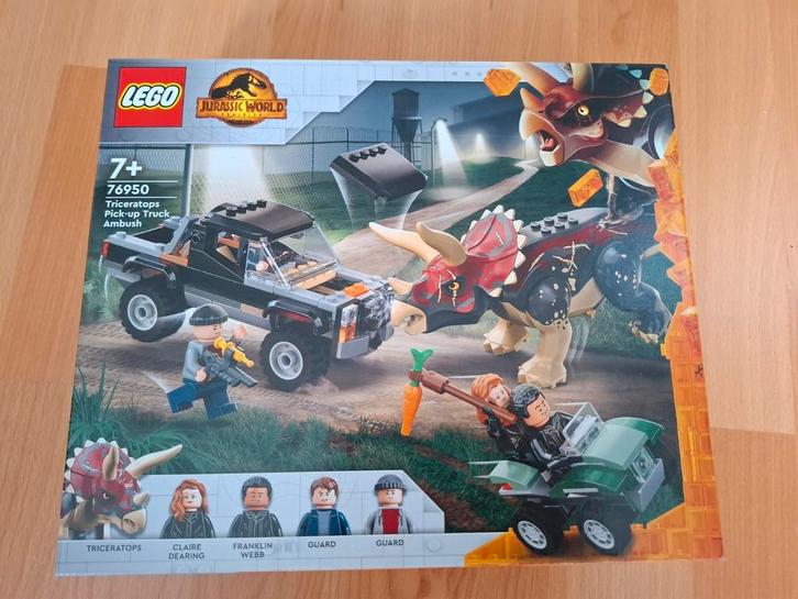 Lego - 76950 - Triceratops Pick-up Truck Ambush NIEUW, Kinderen en Baby's, Speelgoed | Duplo en Lego, Nieuw, Lego, Complete set