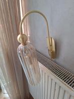 Stijlvolle Wandlamp met Glazen Kap, Ophalen, Zo goed als nieuw, Glas, Modern