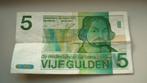 bankbiljet/briefje van 5 gulden Vondel 1973, Postzegels en Munten, Bankbiljetten | Nederland, Verzenden, 25 gulden