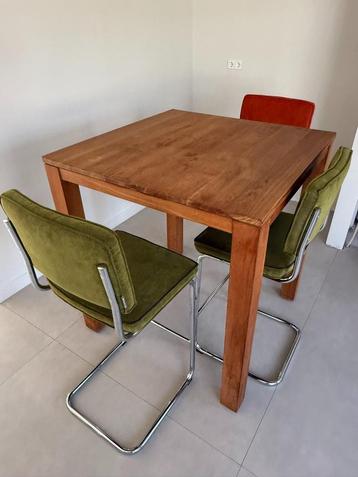 Massieve Teakhouten Bartafel – Topkwaliteit – 100x100x110 cm beschikbaar voor biedingen