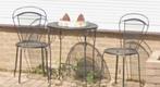 Gietijzer setje zwart, Tuin en Terras, Tuinsets en Loungesets, Ophalen, Overige materialen, Bijzettafel, Tuinset
