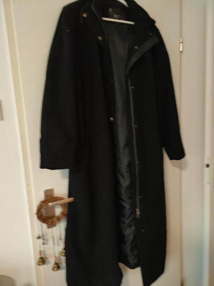Elegante wollen winterjas - zo goed als nieuw maat 52, Kleding | Dames, Grote Maten, Zo goed als nieuw, Jas of Mantel, Zwart, Ophalen of Verzenden