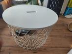 Kvistbro IKEA Tafel - Wit - 61cm, Huis en Inrichting, Minder dan 55 cm, Metaal of Aluminium, Rond, Zo goed als nieuw