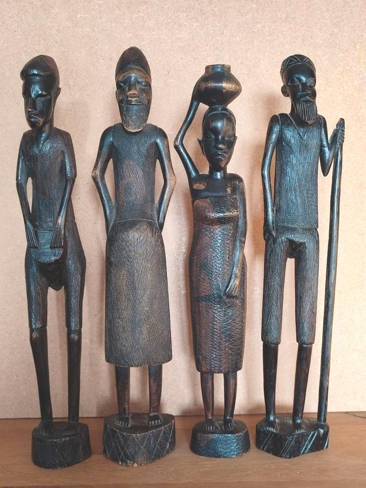 Afrikaanse Houten Beelden uit Kenia -  houtsnijwerk, Antiek en Kunst, Kunst | Niet-Westerse kunst, Ophalen of Verzenden