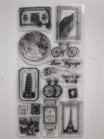 Clear stamps; "bon voyage", Hobby en Vrije tijd, Stempelen, Ophalen of Verzenden, Zo goed als nieuw, Clearstamp
