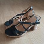 Peeptoe hakken mt 41, Ophalen of Verzenden, Zo goed als nieuw, Zwart