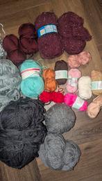 Restpartij wol en garen - verschillende kleuren, diktes en m, Hobby en Vrije tijd, Breien en Haken, Ophalen of Verzenden, Gebruikt