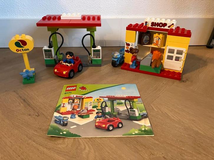 LEGO Duplo Benzinestation 6171, Kinderen en Baby's, Speelgoed | Duplo en Lego, Zo goed als nieuw, Duplo, Complete set, Ophalen of Verzenden