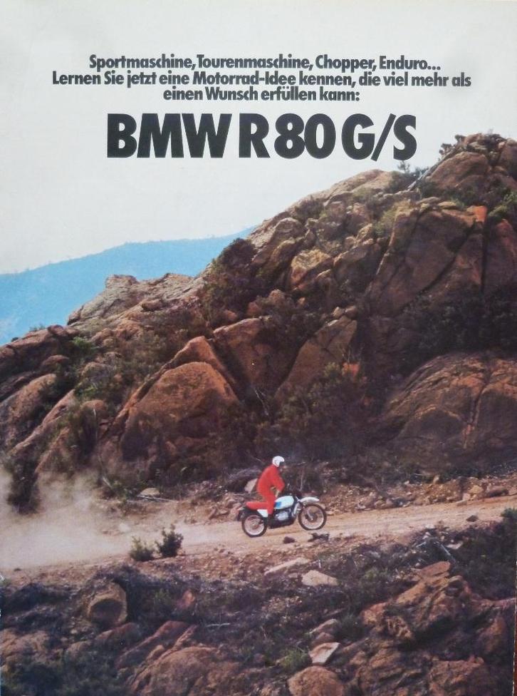 Folder BMW R80 G/S 1980, Motoren, Handleidingen en Instructieboekjes, BMW, Ophalen of Verzenden