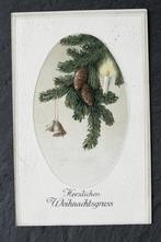 Reliefkaart Kerstklokjes in de kerstboom, 1913, Verzamelen, Verzenden, Voor 1920, Gelopen, Feest(dag)