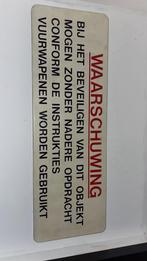 origineel Nederlands militair waarschuwingsbord, Ophalen, Landmacht, Nederland