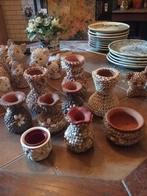 LEUKE BIJZONDERE VAASJES EN BLOEMPOTJE GEMAAKT VAN SCHELPEN, Ophalen of Verzenden