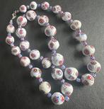 Vintage Murano millefiori witte murines kralen ketting., Sieraden, Tassen en Uiterlijk, Kettingen, Ophalen of Verzenden, Zo goed als nieuw