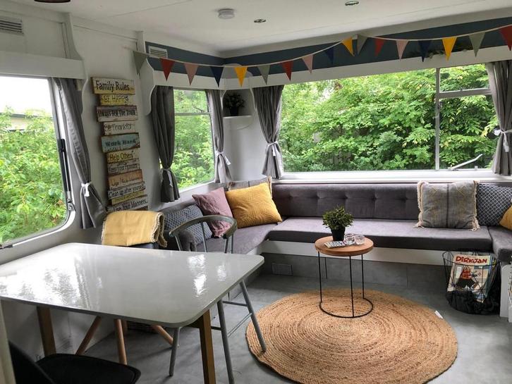 Sta- caravan te huur op camping de betteld Zelhem, Caravans en Kamperen, Verhuur