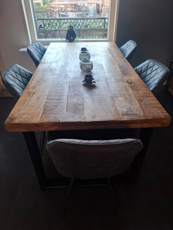 Mango Houten Eettafel - 180 cm, Huis en Inrichting, Tafels | Eettafels, Gebruikt, 150 tot 200 cm, 150 tot 200 cm, Vijf personen of meer