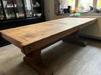 Robuuste houten eettafel (klooster tafel), Huis en Inrichting, Ophalen, Gebruikt, Eikenhout, 200 cm of meer
