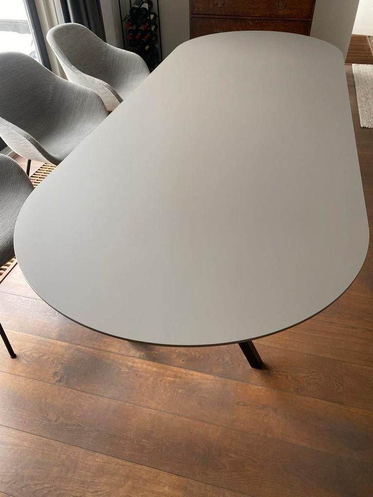 Studio Henk eettafel fenix grijs taupe, ovaal, 260x100, Huis en Inrichting, Tafels | Eettafels, Nieuw, 100 tot 150 cm, 200 cm of meer