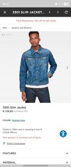 G-Star 3301 Slim Spijkerjas - Maat M - ZGAN 1E EIGENAAR, Ophalen of Verzenden, Zo goed als nieuw, G-Star, Maat 48/50 (M)