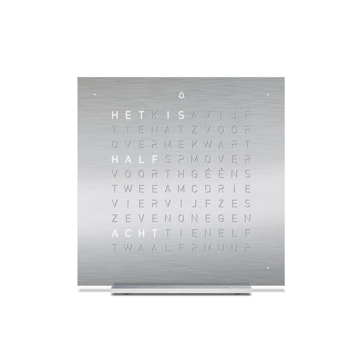 Qlocktwo touch wekker Full Metal T4SNLSS [MREUVER], Witgoed en Apparatuur, Wekkers, Zo goed als nieuw, Digitaal, Ophalen of Verzenden