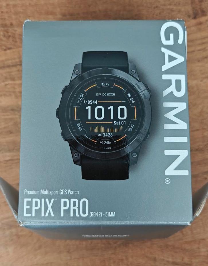 Garmin Epix Pro Gen 2 51mm - Zeer Goede Staat!, Sieraden, Tassen en Uiterlijk, Sporthorloges, Zo goed als nieuw, Zwart, Afstand