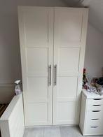 Witte kledingkast met hangruimte, Ophalen, Overige materialen, 100 tot 150 cm, Zo goed als nieuw