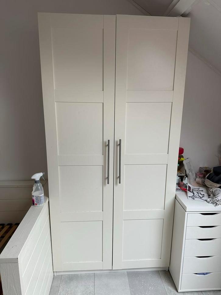 Witte kledingkast met hangruimte, Huis en Inrichting, Kasten | Kledingkasten, Zo goed als nieuw, 150 tot 200 cm, 100 tot 150 cm
