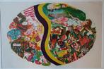 Jacqueline B de Jong (1939) Kl Zeefdruk "2 Werelden" Ges Gen, Antiek en Kunst, Kunst | Litho's en Zeefdrukken, Ophalen of Verzenden
