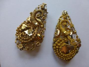 Antieke 14 kt Gouden 1 Broche/Hanger 2 Broche //Streekdracht beschikbaar voor biedingen