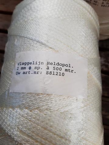 Touw, koord, vlaggenlijn, 2mm. beschikbaar voor biedingen