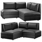 IKEA Vallentuna Rugleuningen - Zwart Kunstleer, Ophalen, Overige materialen, Eenpersoons, Zwart