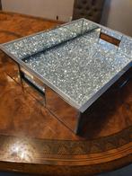 Dienblad glas en stenen, Huis en Inrichting, Woonaccessoires | Dienbladen, Ophalen, Zo goed als nieuw, Rond, Overige materialen