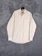 Eton Overhemd 42 16,5 Gestreept Kreukel Vrij Kattoen Wit, Kleding | Heren, Overhemden, Wit, Eton, Ophalen of Verzenden, Zo goed als nieuw