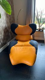 Gave design lounge stoel Topform “Frog”, Leer, Ophalen of Verzenden, Zo goed als nieuw