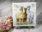 Ambiente knutsel servet 3x Alpaca en vogels decoupage 96, Verzenden, Nieuw, Materiaal