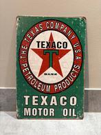 Retro metalen reclame wandbordje Texaco Motor Oil mancave, Ophalen of Verzenden, Zo goed als nieuw, Reclamebord