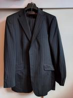 Bruin pak met blauwe streep maat 44 L, Kleding | Heren, Bruin, Peter van Holland, Overige maten, Ophalen of Verzenden