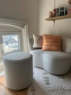 WOOOD fauteuil Stone & poef Sara, Huis en Inrichting, Ophalen, 75 tot 100 cm, Zo goed als nieuw, 100 tot 125 cm