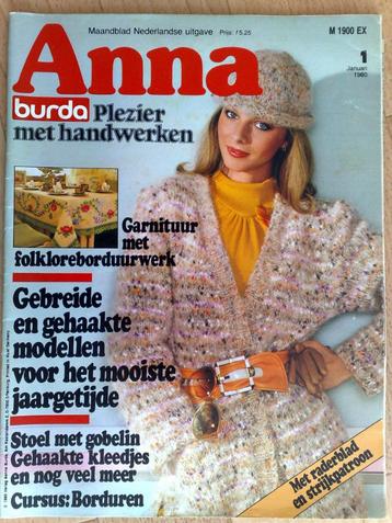 22 x Anna Burda van van 1980 t/m 1988 , €1. p/st beschikbaar voor biedingen