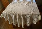 Prachtig oud fijntjes handgehaakt tafelkleed / 130cm, Ophalen of Verzenden