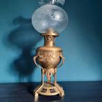 antieke art deco jugendstil olielamp, Antiek en Kunst, Antiek | Lampen, Ophalen of Verzenden
