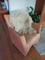 Jess Design Leren Fauteuil Schapenleer Eijerkamp, Huis en Inrichting, Fauteuils, Ophalen, Gebruikt, Design, 75 tot 100 cm