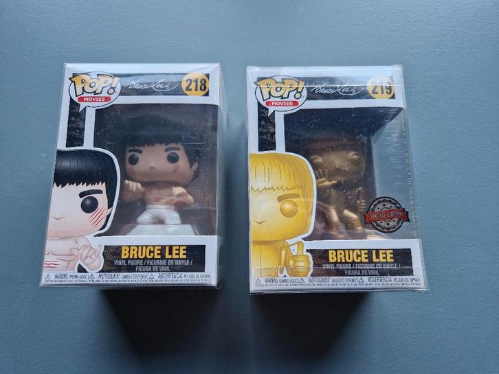 Funko Bruce Lee 218 & 219 (Gold), Verzamelen, Poppetjes en Figuurtjes, Zo goed als nieuw, Ophalen of Verzenden